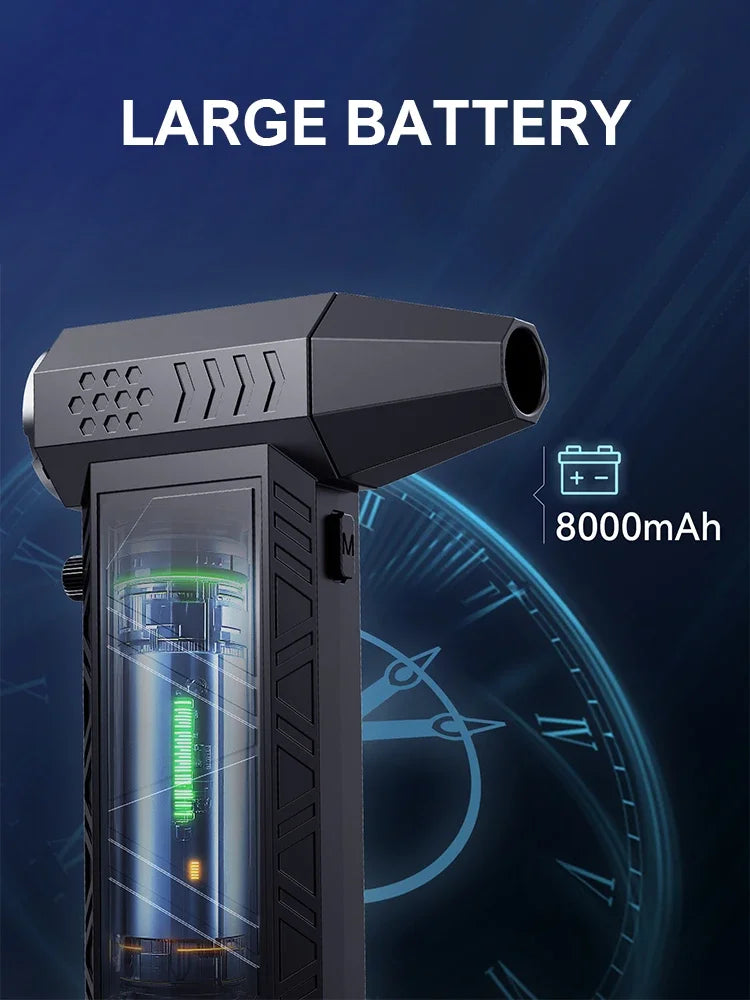 800,000RPM  Air Blower New X9 Turbo Fan Upgrade Rechargeable Blower Brushless Turbo Fan Portable Dust Blower Electric Dryer