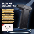 800,000RPM  Air Blower New X9 Turbo Fan Upgrade Rechargeable Blower Brushless Turbo Fan Portable Dust Blower Electric Dryer